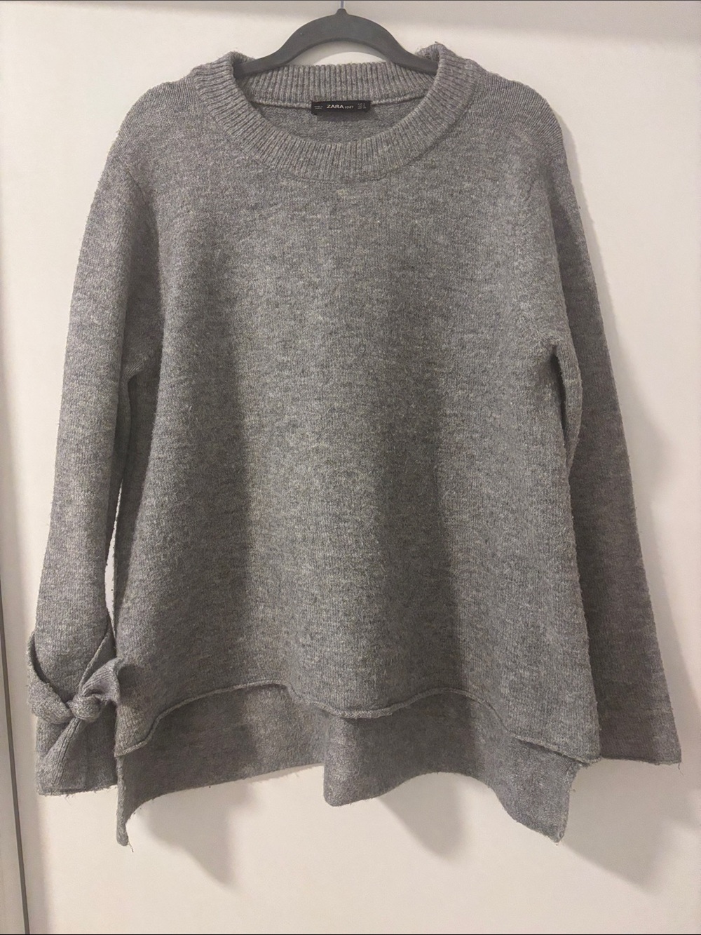 Zara knit oversized gray sweater size S